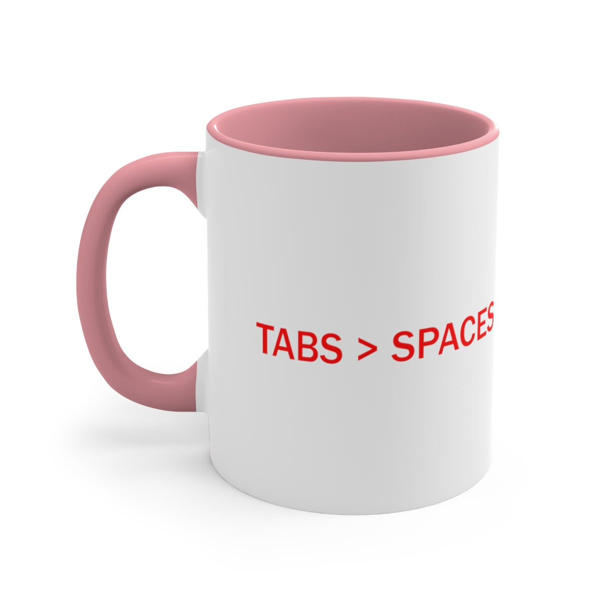 TABS > SPACES - Accent Coffee Mug, 11oz