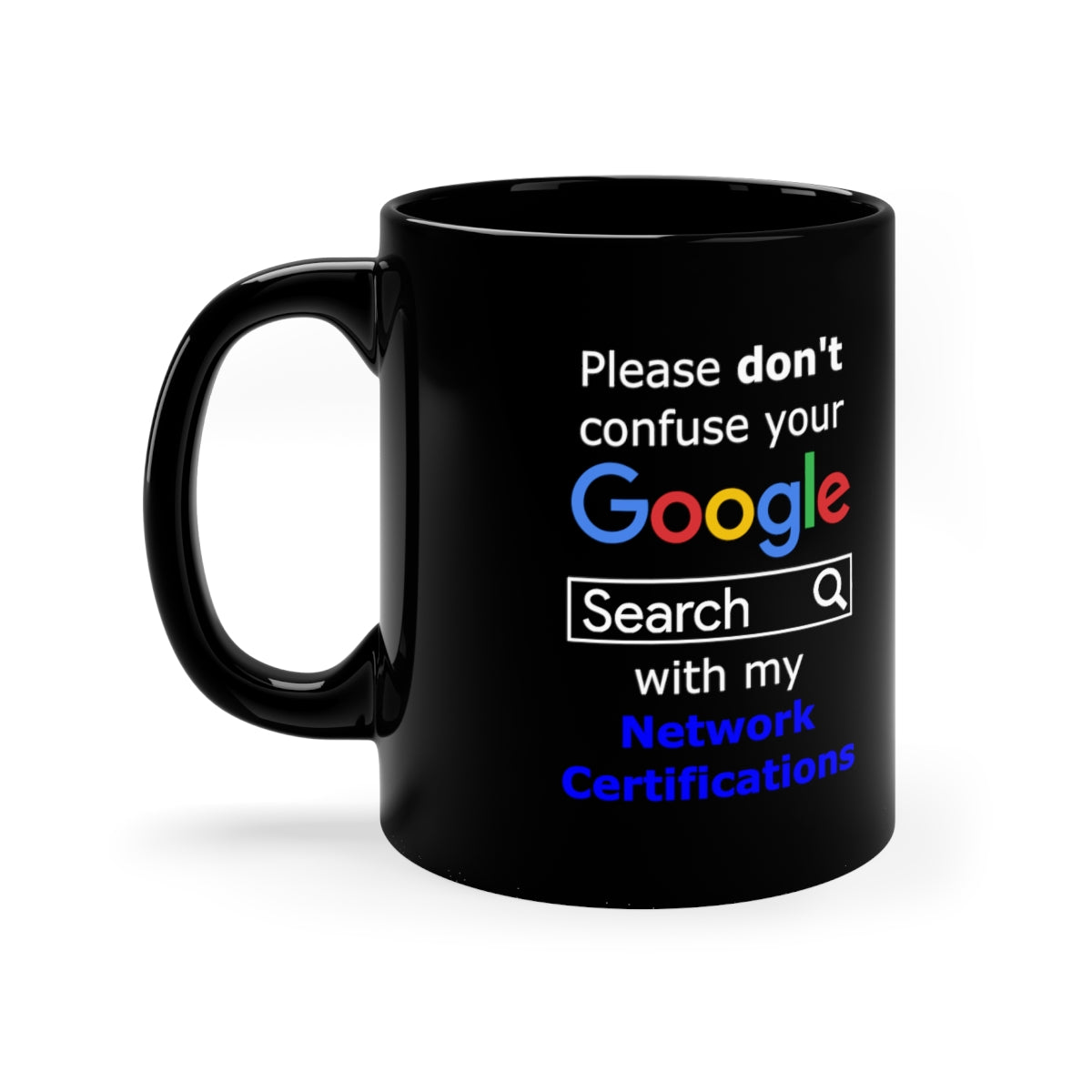 Google Network Certifications - 11oz Black Mug