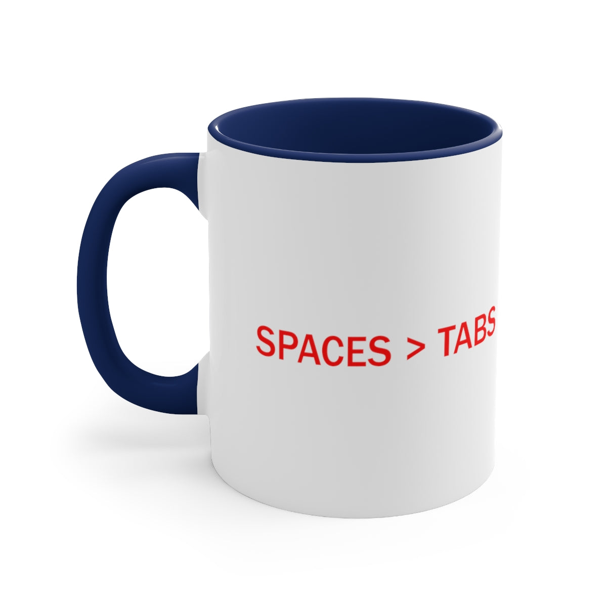 SPACES > TABS - Accent Coffee Mug, 11oz