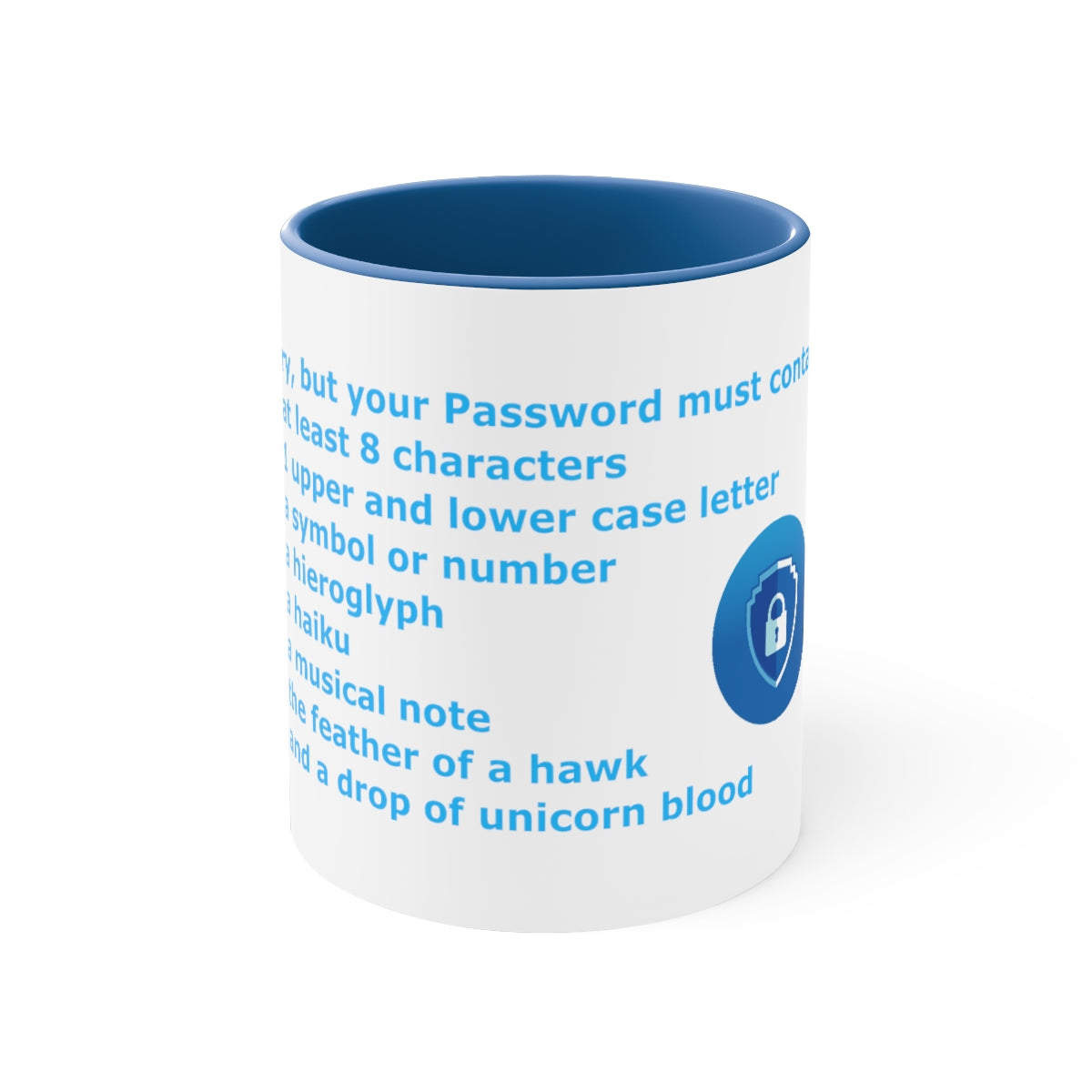 Password Strength - Accent Coffee Mug, 11oz