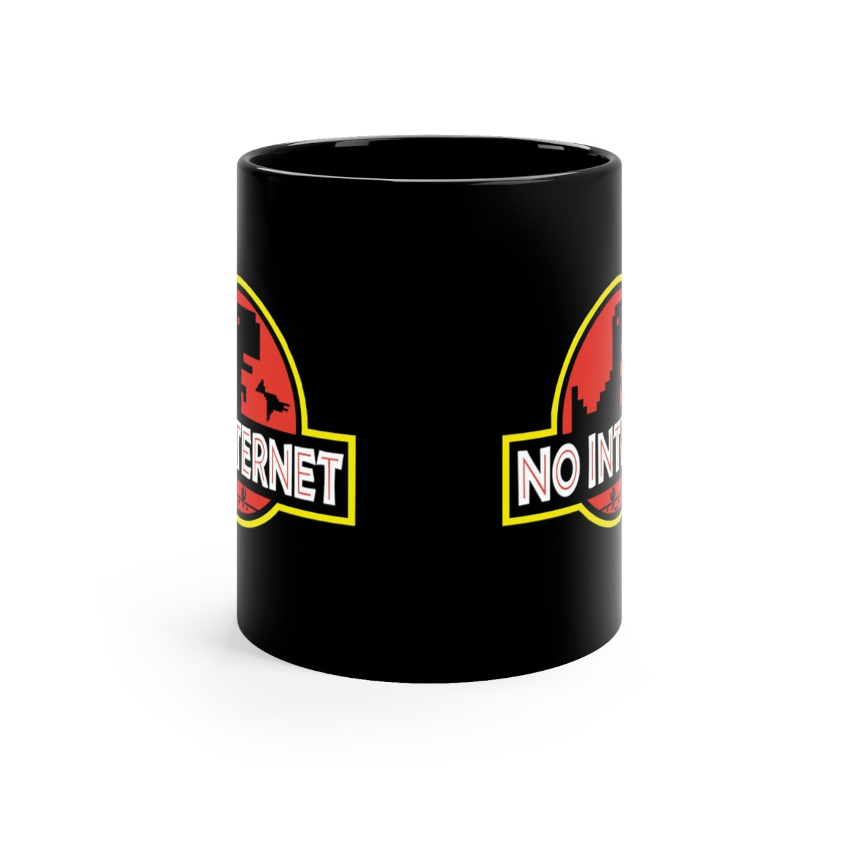 No Internet - Black Coffee Mug, 11oz