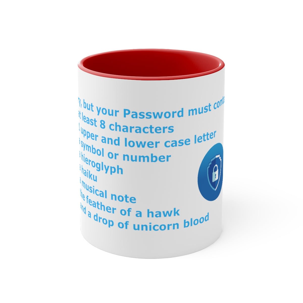 Password Strength - Accent Coffee Mug, 11oz