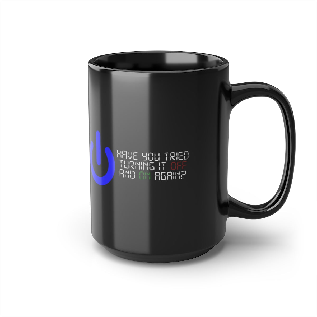 Off and On - Black Mug, 15oz