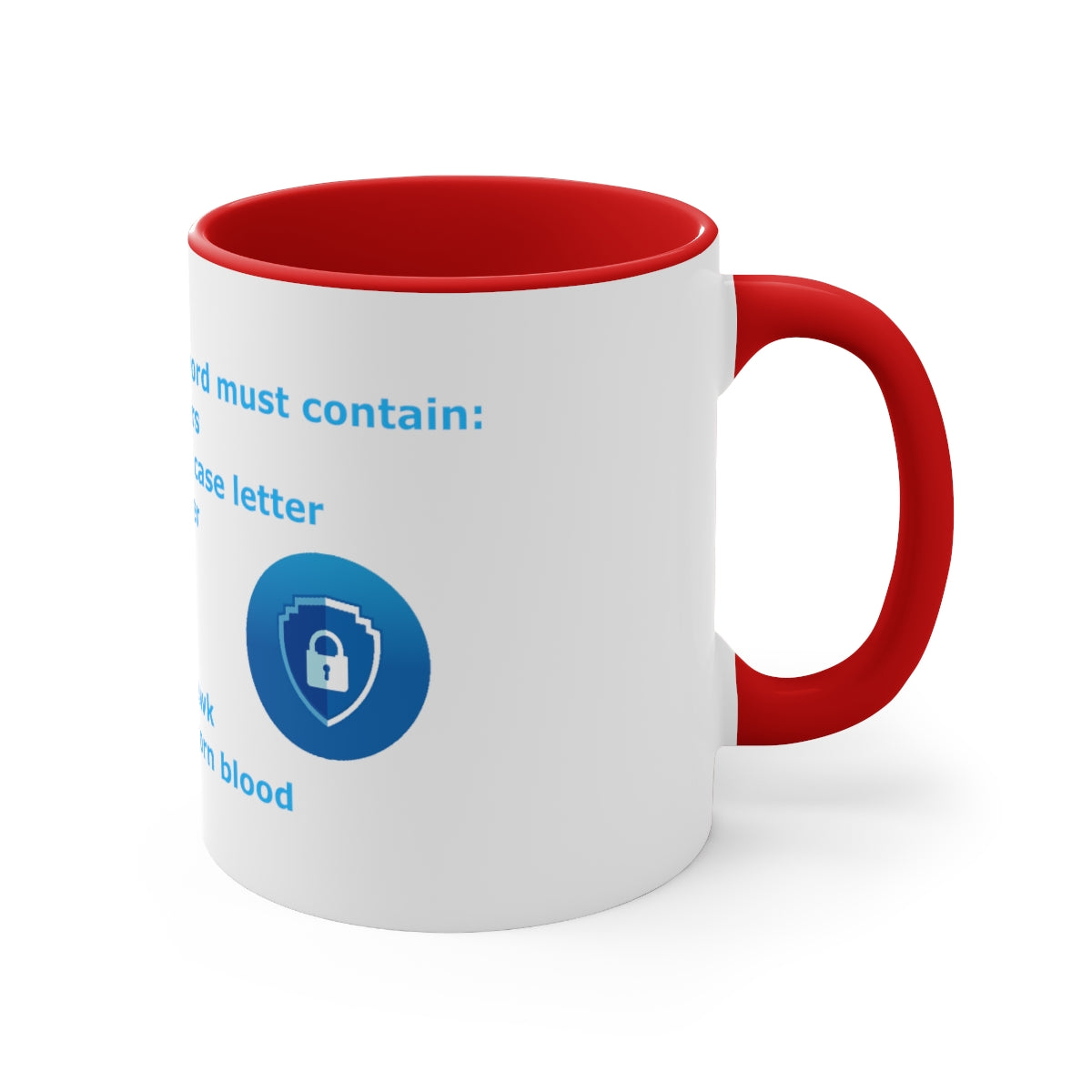 Password Strength - Accent Coffee Mug, 11oz