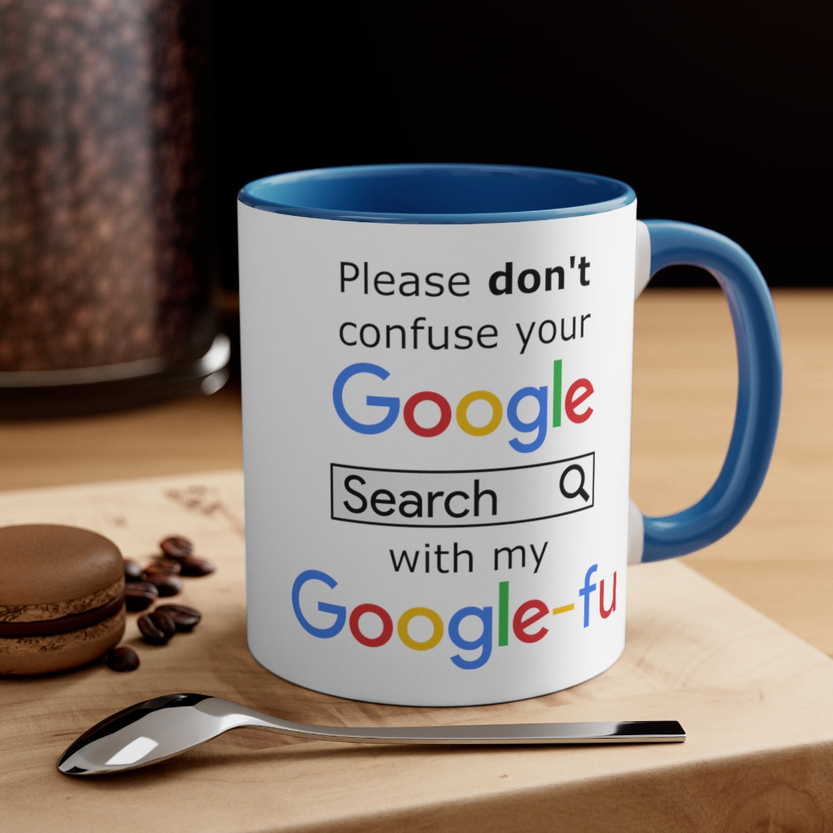 Google Fu - Accent Coffee Mug, 11oz