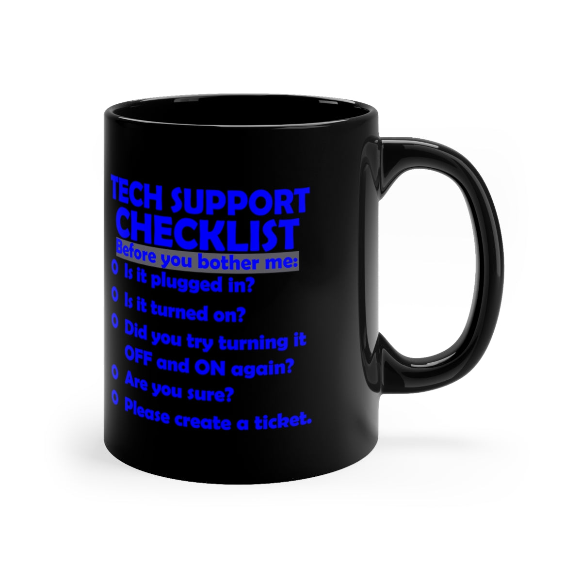 Checklist - 11oz Black Mug