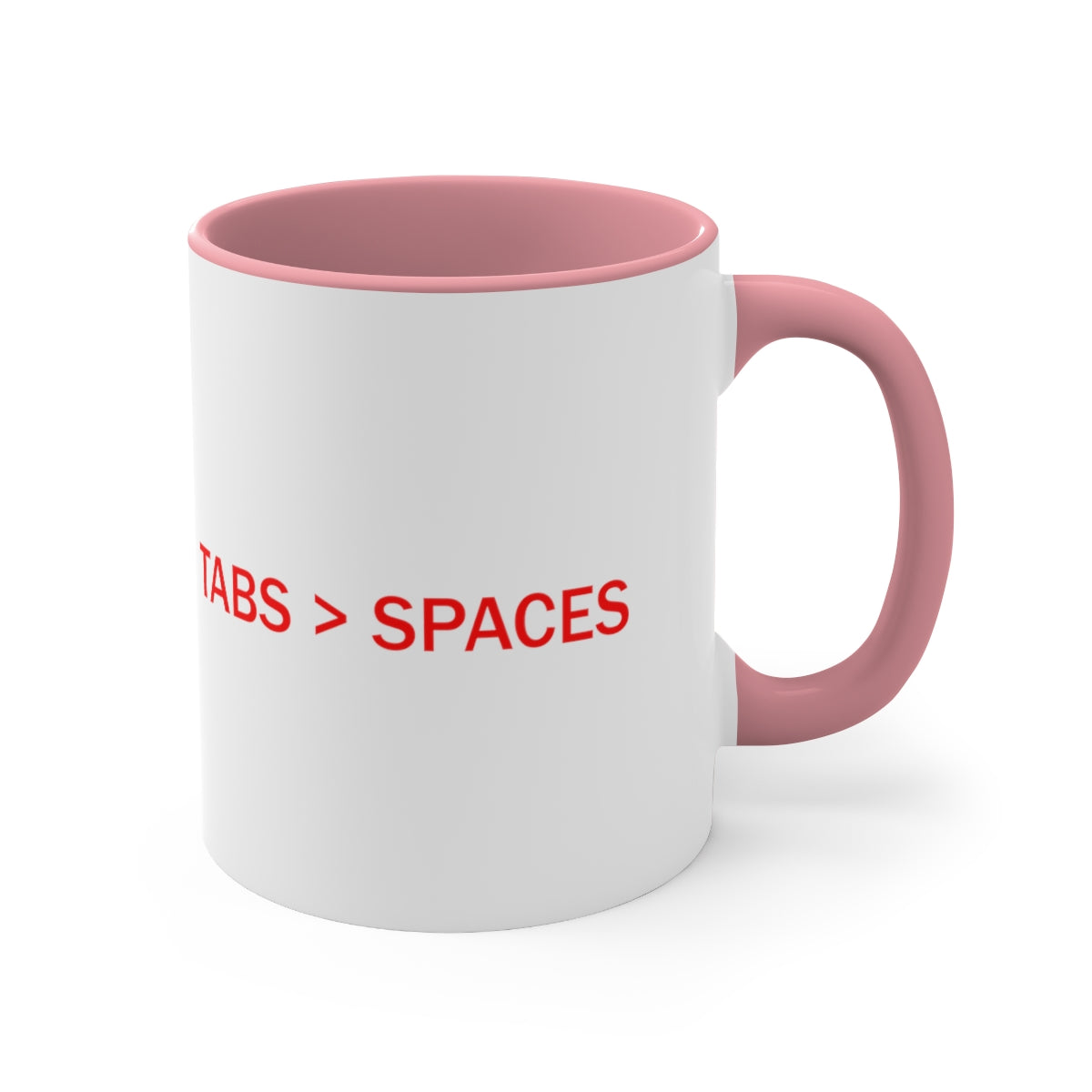 TABS > SPACES - Accent Coffee Mug, 11oz