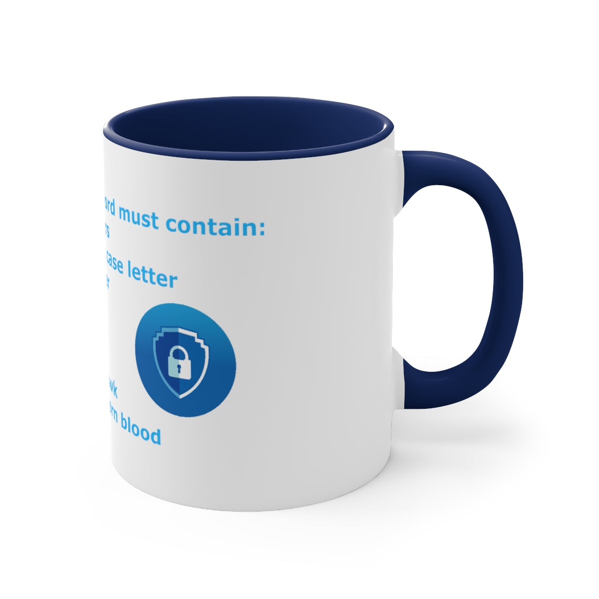 Password Strength - Accent Coffee Mug, 11oz