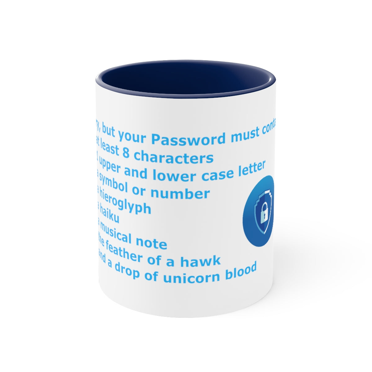 Password Strength - Accent Coffee Mug, 11oz