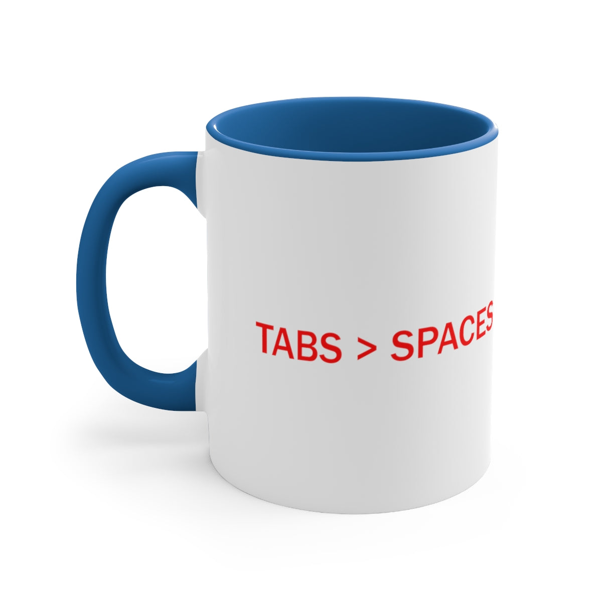 TABS > SPACES - Accent Coffee Mug, 11oz