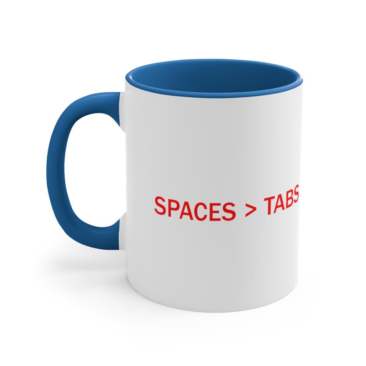 SPACES > TABS - Accent Coffee Mug, 11oz