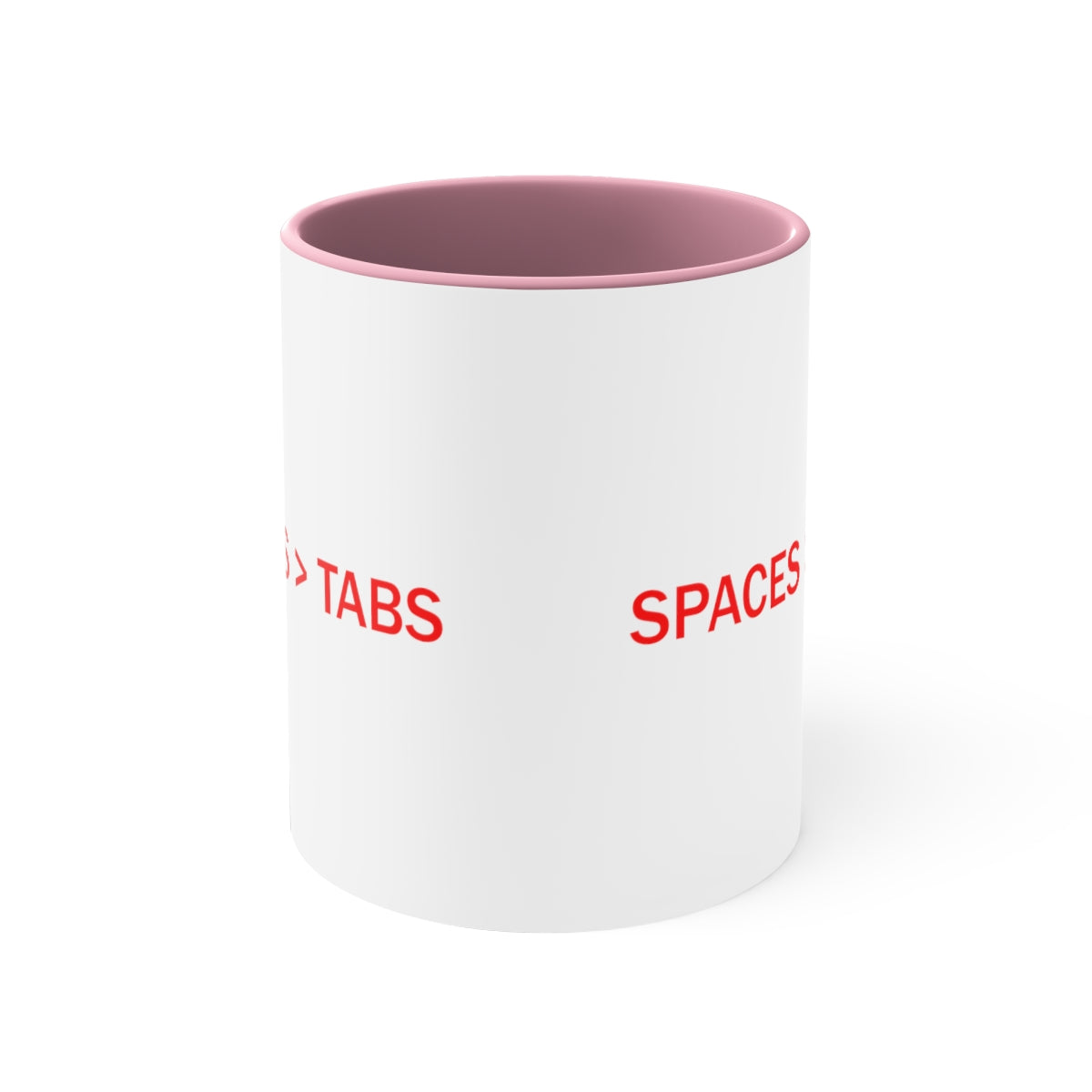 SPACES > TABS - Accent Coffee Mug, 11oz