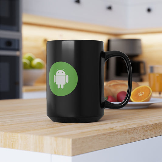 Android - Black Mug, 15oz